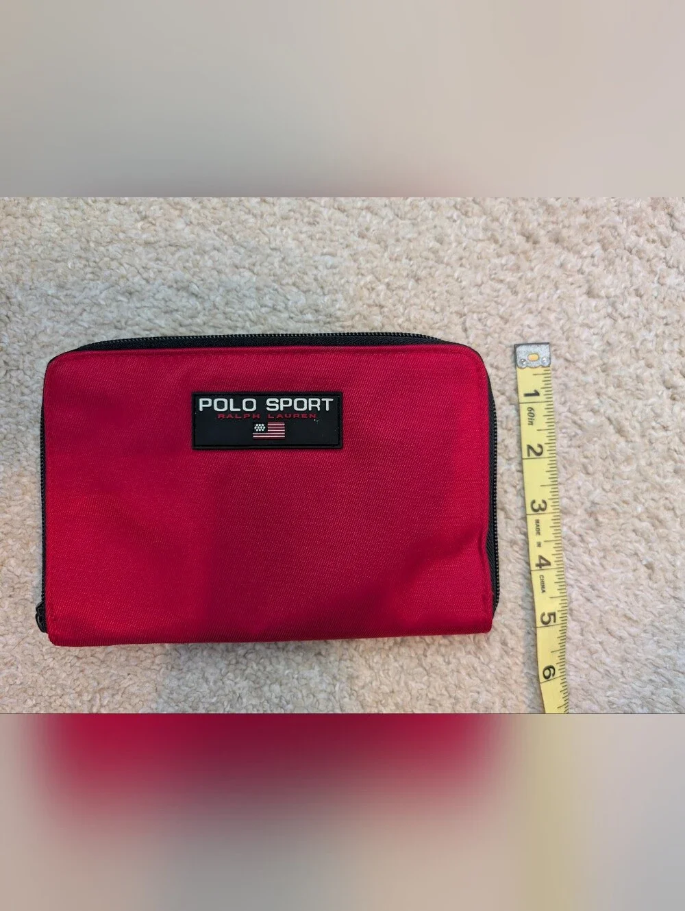 Polo Sport Ralph Lauren Red Vintage Zip Wallet